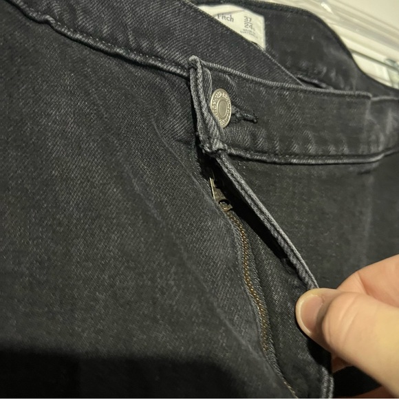 Abercrombie The '90s Straight Ultra High Rise Jeans Black CURVE LOVE Size 37 24S - Picture 7 of 16